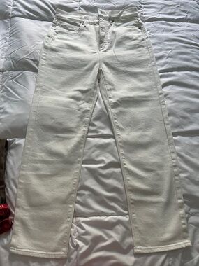 LOFT White Straight-Leg Denim Jeans